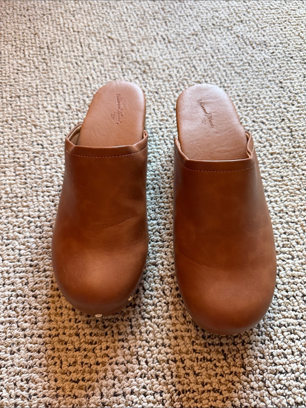 Universal Thread Brown Leather Slip-On Mules
